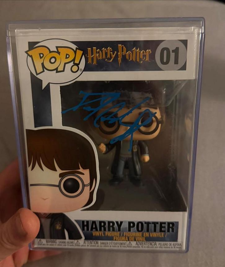 Daniel Radcliffe - Funko pop - Gesigneerd, Verzamelen, Harry Potter, Zo goed als nieuw, Actiefiguurtje, Ophalen of Verzenden