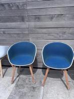 2 x HAY eetkamerstoel blauw gestoffeerd, Huis en Inrichting, Stoelen, Ophalen, Zo goed als nieuw, Blauw, Twee