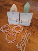 Rozenkwarts Armbanden & Telefoonkoorden Set, Nieuw, Ophalen of Verzenden, Steen of Mineraal, Roze