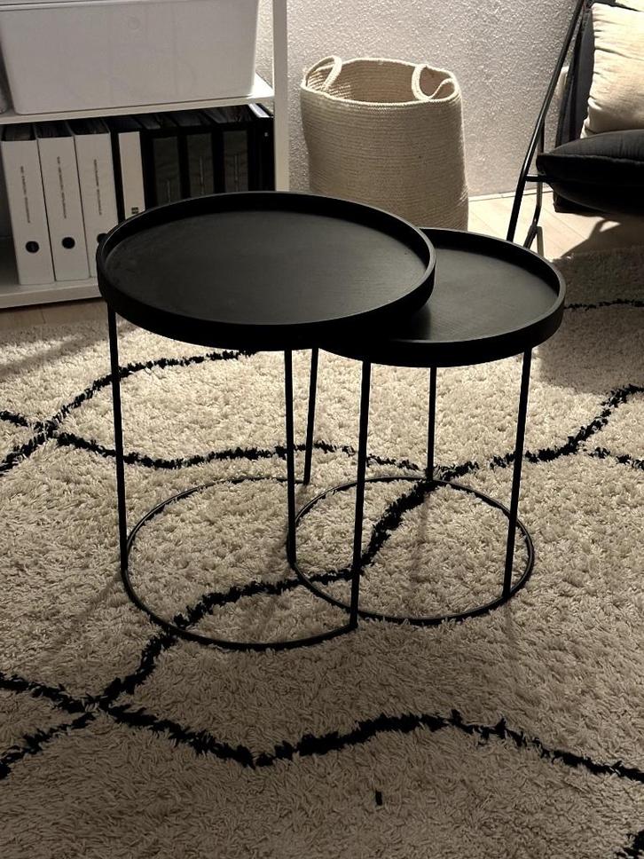 Bijzettafel set Jans (Karwei), Huis en Inrichting, Tafels | Bijzettafels, Zo goed als nieuw, Rond, 45 tot 60 cm, Minder dan 55 cm