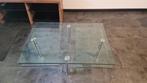 Glazen Salontafel met draaiende Bladen, Ophalen, Gebruikt, 100 tot 150 cm, 50 tot 100 cm
