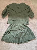 Broderie meisjesset, groen. Merk Levv.Mt 134/140.Nieuwstaat., Meisje, Ophalen of Verzenden, Zo goed als nieuw, Jurk of Rok