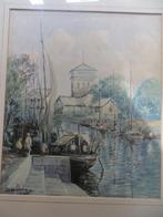 SOEWARDJA, Mooi indonesisch Buiten tafereel a/h Water, Antiek en Kunst, Ophalen of Verzenden