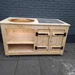 Steigerhouten buitenkeuken, Ophalen, Zo goed als nieuw, Houtskool