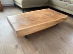 Boomstamtafel-salontafel - Gebruikt, schuurbeurt nodig, Huis en Inrichting, Tafels | Salontafels, Ophalen, Gebruikt, 100 tot 150 cm