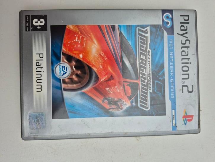 Need for Speed Underground - PS2 Platinum, Spelcomputers en Games, Games | Sony PlayStation 2, Gebruikt, Racen en Vliegen, 1 speler