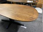 Eettafel stone organische vorm walnoot 190x90 japandi stijl, Ophalen, Nieuw, 50 tot 100 cm, Vijf personen of meer