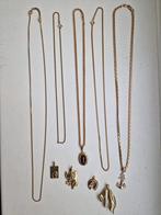 Ketting en hangers 14karaat goud dames/kinder, Ophalen of Verzenden, Zo goed als nieuw, Goud, Goud