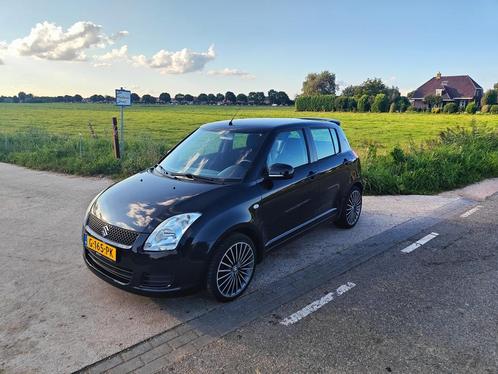 Suzuki Swift 1.3 5D 2009 Zwart Stoelverwarming Carplay Airco, Auto's, Suzuki, Particulier, Swift, ABS, Airconditioning, Android Auto