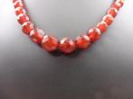 Carneolen collier met gouden slot                         D3, Sieraden, Tassen en Uiterlijk, Antieke sieraden, Ophalen of Verzenden