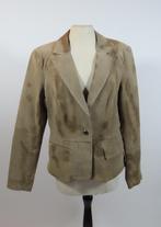 Lederen jas / lichtbruin beige / maat 42, Kleding | Dames, Jassen | Zomer, Ophalen of Verzenden, Gedragen, Maat 42/44 (L), Beige