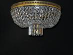 Kristallen grote oude plafonniere onder een rij  ijspegels, Ophalen, Gebruikt