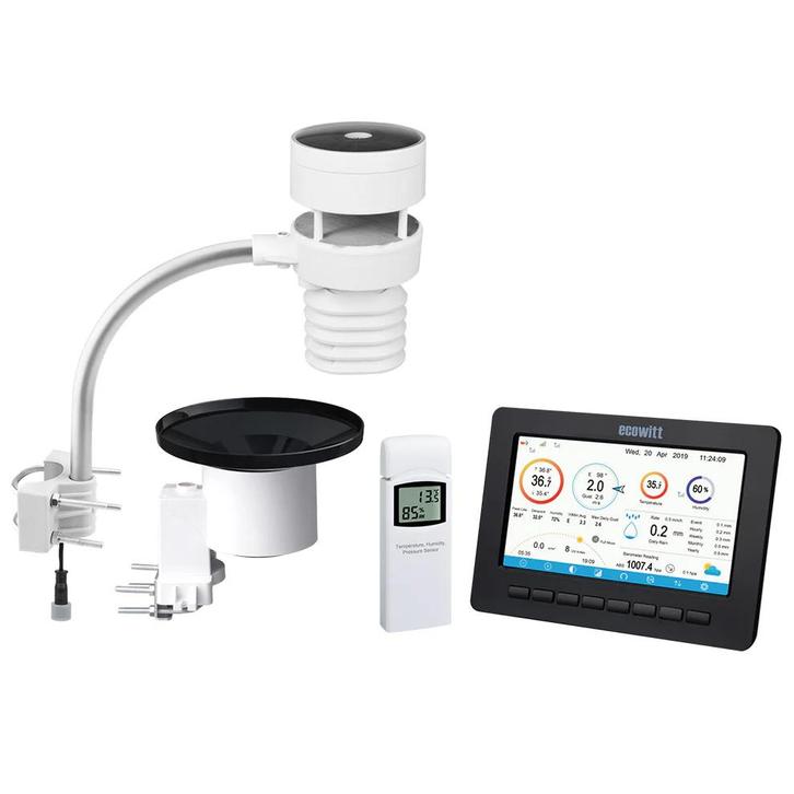 Ecowitt weerstation HP2553 TFT, Audio, Tv en Foto, Weerstations en Barometers, Zo goed als nieuw, Ophalen of Verzenden