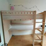 Hoogslaper met bureau van steigerhout, whitewash, Ophalen, Zo goed als nieuw, Hoogslaper