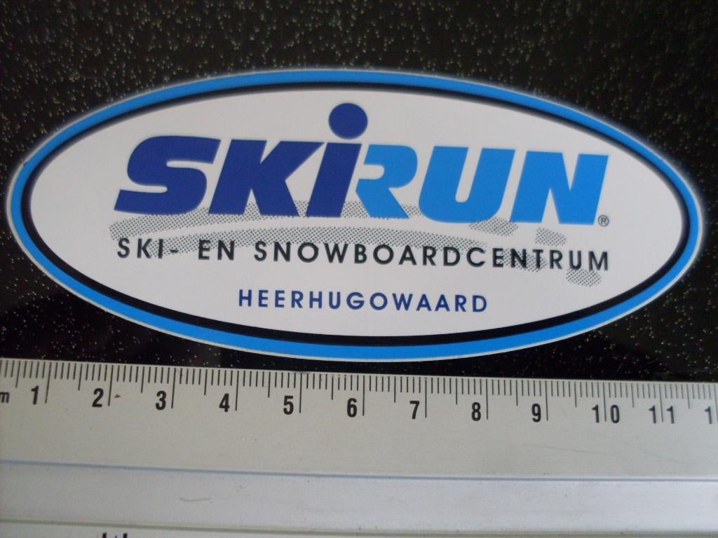 sticker skirun skicentrum snowboardcentrum heerhugowaard, Verzenden, Zo goed als nieuw, Bedrijf of Vereniging