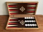 Backgammon+schaakstukken in mooie kist, Ophalen of Verzenden, Gebruikt