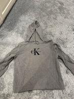 Grijze Calvin Klein Jeans hoodie - Maat M, Ophalen of Verzenden, Gedragen, Maat 38/40 (M), Grijs