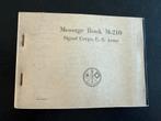 US message book M 210, signal corps, 1942 , Amerikaans, Ophalen of Verzenden, Landmacht, Amerika