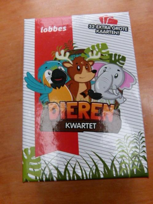 Dieren kwartet Lobbes NIEUW Grote kaarten, Verzamelen, Speelkaarten, Jokers en Kwartetten, Zo goed als nieuw, Kwartet(ten), Ophalen of Verzenden