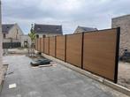 11,2 meter composiet schutting eiken met palen, Kunststof, Vlotbrugweg 19a in Almere, Compoziet B.V., 6 meter of meer