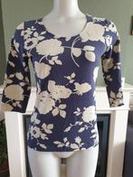 Susskind prachtige blauwe crème top shirt S 36 Gratis Verz., Zo goed als nieuw, Korte mouw, Susskind, Maat 36 (S)