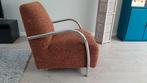Twee fauteuils terra cotta, Huis en Inrichting, Fauteuils, Ophalen, Gebruikt, 75 tot 100 cm, Stof