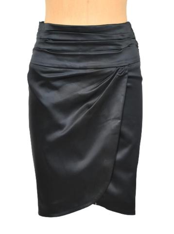 Reiss rokje, satijn, sexy overslag rok, satin, zwart, Mt. S beschikbaar voor biedingen