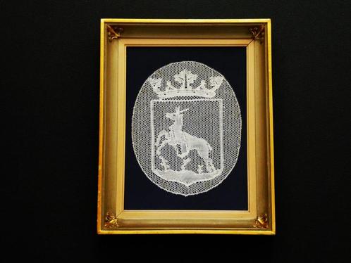 Kant kloskant wapenschild Turnhout België heraldiek, Antiek en Kunst, Curiosa en Brocante, Ophalen of Verzenden