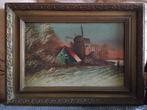 2 oude schilderijtjes op hout geschilderd., Antiek en Kunst, Kunst | Schilderijen | Klassiek, Ophalen of Verzenden