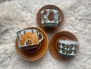 Boch Rambouillet set van drie kopjes met extra schotels (5x) beschikbaar voor biedingen