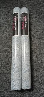 Vliesbehang blauw wit patroon 2 rollen voor 12,50€, Ophalen of Verzenden, 10 tot 25 m², Blauw