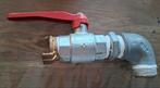 1" messing kogelkraan met haakse bocht., Ophalen of Verzenden, Zo goed als nieuw
