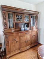 Antiek Eiken Dressoir met Vitrine, Antiek en Kunst, Antiek | Meubels | Kasten, Ophalen of Verzenden