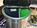 Brabantia Afvalemmer met 2 vakken, Huis en Inrichting, Woonaccessoires | Prullenbakken, Gebruikt, Met pedaal, 50 tot 75 cm, Ophalen of Verzenden