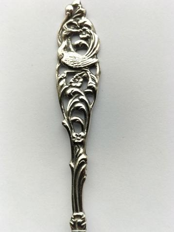 Lepeltje Ajour met vogel Gero verzilverd  beschikbaar voor biedingen