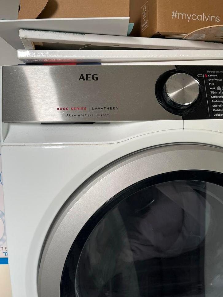 AEG Droger Serie 8000, Witgoed en Apparatuur, Wasdrogers, Zo goed als nieuw, Condens, Voorlader, 8 tot 10 kg, 85 tot 90 cm, Anti-kreukfase