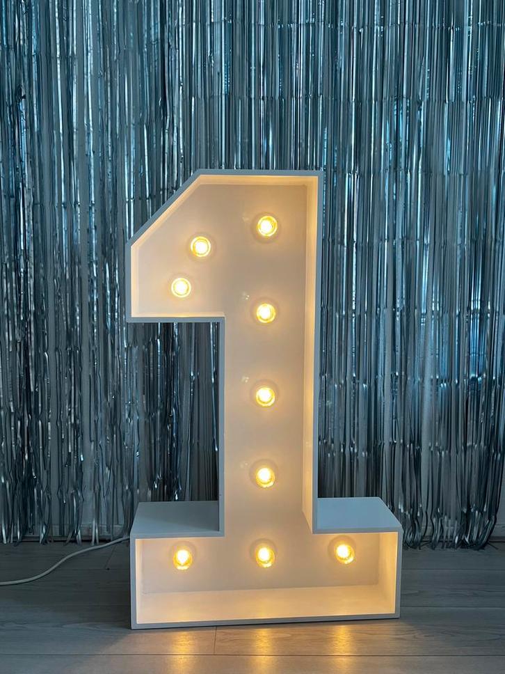 Lichtcijfers te huur, Hobby en Vrije tijd, Feestartikelen | Verhuur, Zo goed als nieuw, Overige, Ophalen