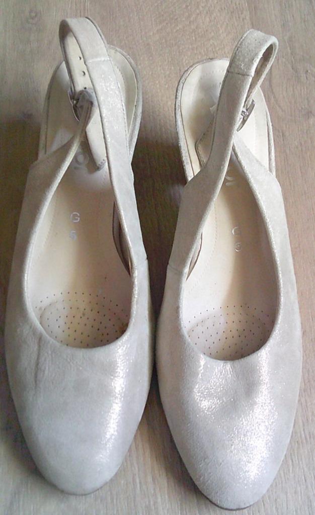 GABOR ZGAN beige slingbacks maat 5G maat 38, Kleding | Dames, Schoenen, Zo goed als nieuw, Instappers, Beige, Verzenden