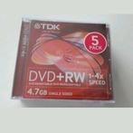 Nieuw! 5 pack TDK DVD+RW & 10 pack Sony DVD recordable, Computers en Software, Beschrijfbare discs, Nieuw, Ophalen of Verzenden