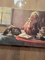 Gave vintage puzzel dame met hond 1000 stukjes, Ophalen of Verzenden, 500 t/m 1500 stukjes, Gebruikt, Legpuzzel