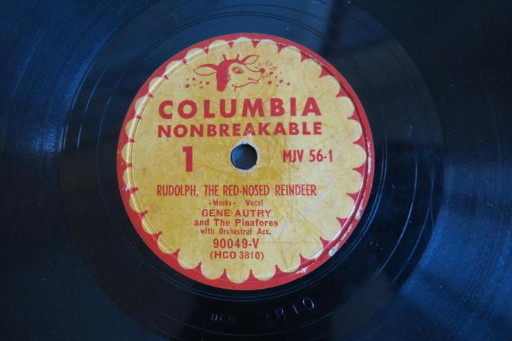 Gene Autry Rudolph, The Red Nosed Reindeer 78 toeren 78rpm 2, Cd's en Dvd's, Vinyl Singles, Gebruikt, Overige typen, Overige genres