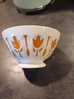 Mooie vintage Franse Spoelkom met oranje decor, Antiek en Kunst, Antiek | Servies los, Verzenden