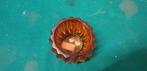 -	waxinelichthouder, oranje glas, Ophalen of Verzenden, 'T Olde Gre-j, Info@toldegrej.nl, Endepoelstraat 20f Didam