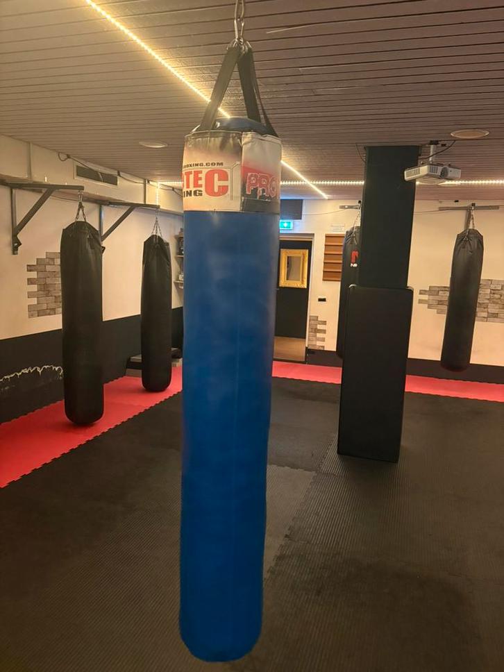 ProTec Boxing bokszak 180 cm – Blauw, Sport en Fitness, Boksen, Zo goed als nieuw, Bokszak, Ophalen