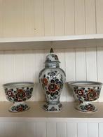 Delfts Polychroom Vaas en Schalen Set, Ophalen