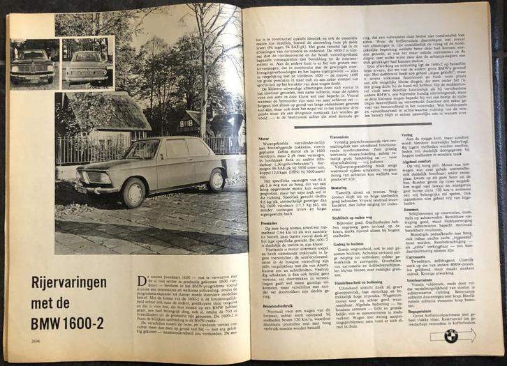 BMW E10 ( 1502 - 1602 - 2002 ) testen in Autovisie e.a., Boeken, Auto's | Folders en Tijdschriften, Gelezen, BMW, Ophalen of Verzenden