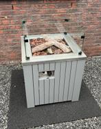 Terrashaard aluminium met glas 300€ !, Tuin en Terras, Vuurtafels, Ophalen, Zo goed als nieuw