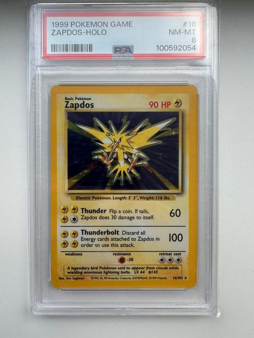 1999 - Pokemon PSA 8 base set slabs, Hobby en Vrije tijd, Verzamelkaartspellen | Pokémon, Zo goed als nieuw, Losse kaart, Foil
