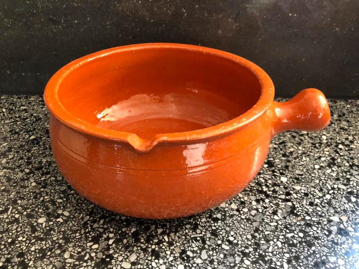 Grote kaasfondue pan 6-10 pers. 2 ltr terra, Huis en Inrichting, Keuken | Potten en Pannen, Zo goed als nieuw, Overige typen, Overige materialen