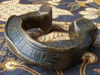 Zware originele antieke bronzen slavenband uit Afrika 11 cm., Ophalen of Verzenden